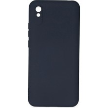 Newface Xiaomi Redmi 9A Kılıf Velura Kapak – Nano Silikon & Kadife Iç Yüzey - Lacivert