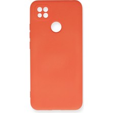 Newface Xiaomi Redmi 9c Kılıf Velura Kapak – Nano Silikon & Kadife Iç Yüzey - Turuncu