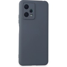 Newface Xiaomi Redmi Note 12 5g Kılıf Velura Kapak – Nano Silikon & Kadife Iç Yüzey - Gri