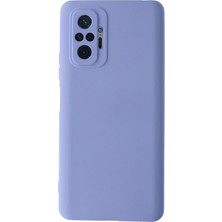 Newface Xiaomi Redmi Note 10 Pro Kılıf Velura Kapak – Nano Silikon & Kadife Iç Yüzey - Lila