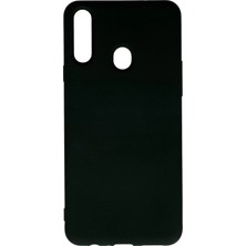 Newface Samsung Galaxy A20S Kılıf Velura Kapak – Nano Silikon & Kadife Iç Yüzey - Siyah