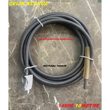 Dmr 14MM Çelik Lavabo Açma Teli Wc Gider Açma Teli Baca Temizleme Teli 10METRE Matkap