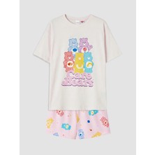 Lc Waikiki Yeni Sezon Care Bears Baskılı Kız Çocuk Şortlu Pijama Takımı