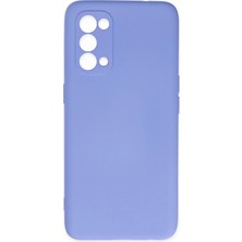 Newface Oppo Reno 5 Kılıf Velura Kapak – Nano Silikon & Kadife Iç Yüzey - Lila