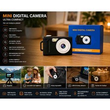 Mini Dijital Kamera Çocuk Fotoğraf Makinesi 3 Mp Fhd Video 4x Dijital Zoom Şarjlı Ultra Kompakt Taşınabilir Kamera