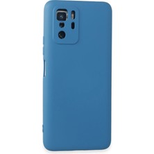 Newface Xiaomi Poco X3 Gt Kılıf Velura Kapak – Nano Silikon & Kadife Iç Yüzey - Mavi