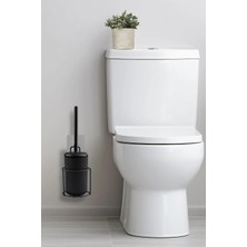 Okyanus Home Siyah Eko Magic Askılı Yuvarlak Mina Wc Fırçalık