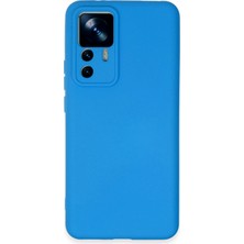 Newface Xiaomi Mi 12T Pro Kılıf Velura Kapak – Nano Silikon & Kadife Iç Yüzey - Mavi
