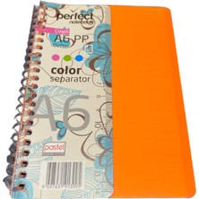 Pastel Perfect Notebook A6 Pp Çizgili Spiralli Defter Color Separator Bölümlü