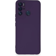 Newface Tecno Pova Neo Kılıf Velura Kapak – Nano Silikon & Kadife Iç Yüzey - Mor