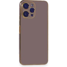 Newface Xiaomi Poco M6 Pro 5g Kılıf Aurex Kapak – Gold Detaylı Parlak Yüzey Premium Tasarım - Mor