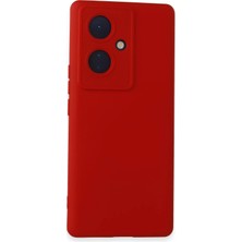 Newface Vivo V29 Lite Kılıf Velura Kapak – Nano Silikon & Kadife Iç Yüzey - Kırmızı