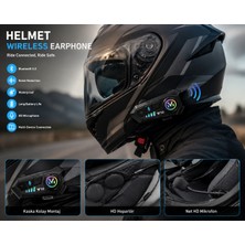 V10 Intercom Kask Kulaklığı Su Geçirmez Hd Ses Kaliteli Bluetooth Kulaklık