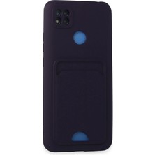 Newface Xiaomi Redmi 9c Kılıf Card Flex (Kartlıklı) - Derin Mor