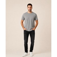 Vigoss Jeans VİGOSS ERKEK BATTAL O YAKA BASIC T-SHIRT B3124-03370