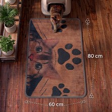 Sogood Concept XL - Tekir Kedi Elekli Kedi Kum Paspası - Petek Dokulu Kedi Kumu Yakalama Paspası - 60 x 80 cm