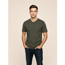Vigoss Jeans Vigoss Battal V Yaka Erkek T-Shırt B3125-03370