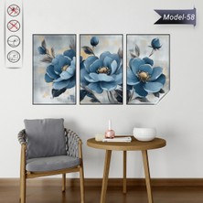 Akıllı Kağıt Statik Tutunma Özellikli Tablo - Poster Çiçek (Model- 58)