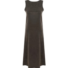 S.Simple Ssimple Füme Kadın Bebe Yaka Elbise S639-F