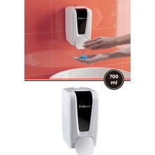 Flosoft F248 Manuel Gagalı Sıvı Sabun Dispenseri, 700 ml Banyo Mutfak Duvara Monte Sabunluk Beyaz