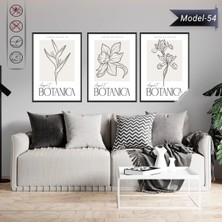 Akıllı Kağıt Statik Tutunma Özellikli Tablo - Poster Çiçek (Model- 54)
