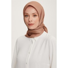 Armine Twill Ipek Eşarp Düz 0010D02-141 Sütlü Kahve