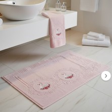 Ayma New Home Banyo Seti 2 Parça Kaymaz Tabanlı Paspas ve El Havlusu Seti