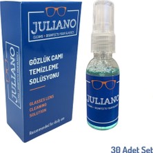 Juliano 30 Adet Gözlük Temizleme Antistatik Solusyon Sprey Set ile Camları Temizleyin