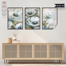 Akıllı Kağıt Statik Tutunma Özellikli Tablo - Poster Çiçek (Model- 40)