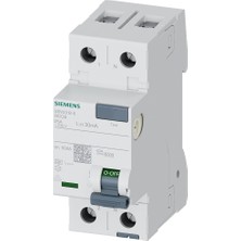Siemens 5SV3312-6 : 1X25A : 30MA Kaçak Akım Koruma Rölesi 1f+N : Tip-A