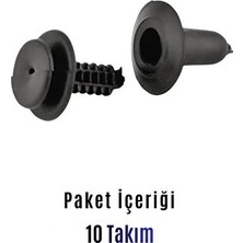 Tempra Tipo Kapı Döşeme Klipsi 10 Takım (Dişi Erkek) 7739801