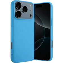 Newface Apple iPhone 17 Pro Max Velura Kapak – Nano Silikon & Kadife Iç Yüzey - Mavi