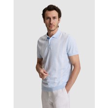 Cacharel Erkek Bebe Mavisi Slim Fit %100 Pamuk Polo Yaka Triko T-Shirt 50323873-VR249