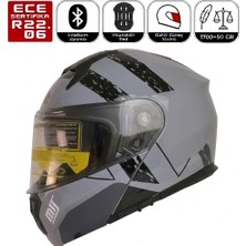 MTS M966 V2 WX10 Motosiklet Kaskı Güneş Vizörlü Çene Açılır Motorcu Kask