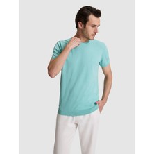 Cacharel Erkek Mint Slim Fit %100 Pamuk Bisiklet Yaka Triko T-Shirt 50320665-VR090