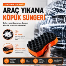Coofbe Profesyonel Nano Koruma Çizmez Nano Fiber Araç Yıkama Süngeri 3 Boyutlu Yıkama Süngeri