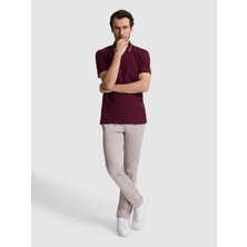 Cacharel Erkek Vizon Slim Fit Pamuk Karışımlı Kanvas Pantolon 50328226-VR052