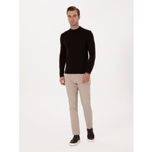 Cacharel Erkek Taş Slim Fit Pamuk Karışımlı Armürlü Kanvas Pantolon 50314084-VR049