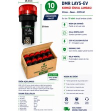 Dmr Lay5-Ev Neon Kırmızı Sinyal Lambası