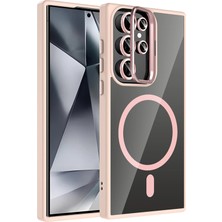 Joko Samsung Galaxy S25 Ultra Velor Kapak – Tpu+Pc, Lens Korumalı & Magsafe - Pembe