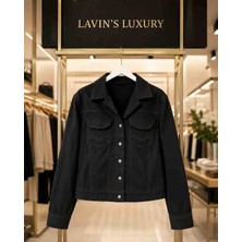 Lavin’s Luxury 🖤 Likralı Kot Görünümlü Baharlık Ceket 🖤
