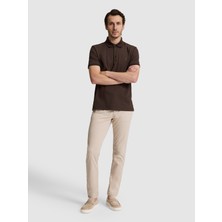 Cacharel Erkek Bej Slim Fit Pamuk Karışımlı Kanvas Pantolon 50328226-VR011