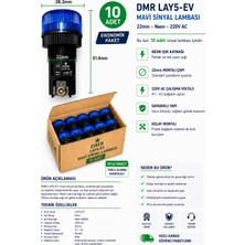 Dmr Lay5-Ev Neon Mavi Sinyal Lambası