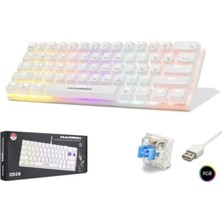 Hadron G508B Kablolu Oyuncu Mini Klavye Mekanik Blue Switch Rgb Q Beyaz