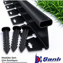 Profesyonel Bahçe Ekipmanları Siyah Strong Düz Çim Ayırıcı 25 mt (10X2,5MT)SINIRLAYICI Ayıracı Taş Toprak Bariyeri