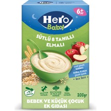 Hero Baby Sütlü 8 Tahıllı Elmalı Ek Besin 200 G (6'li Paket)