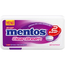 Mentos 2 Saat Clean Breath Orman Meyvesi Aromalı Şeker 21 G (7'li Paket)