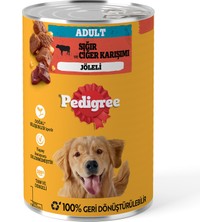 Pedigree Sığırlı ve Ciğerli Konserve Yaş Mama 400 G (7'li Paket)