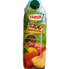 Tamek %100 Şeftali-Elma Suyu 1 Lt (8'li Paket)