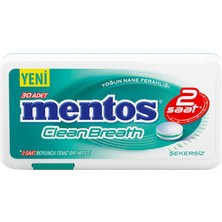 Mentos 2 Saat Clean Breath Yoğun Nane Ferahlığı 21 G (8'li Paket)
